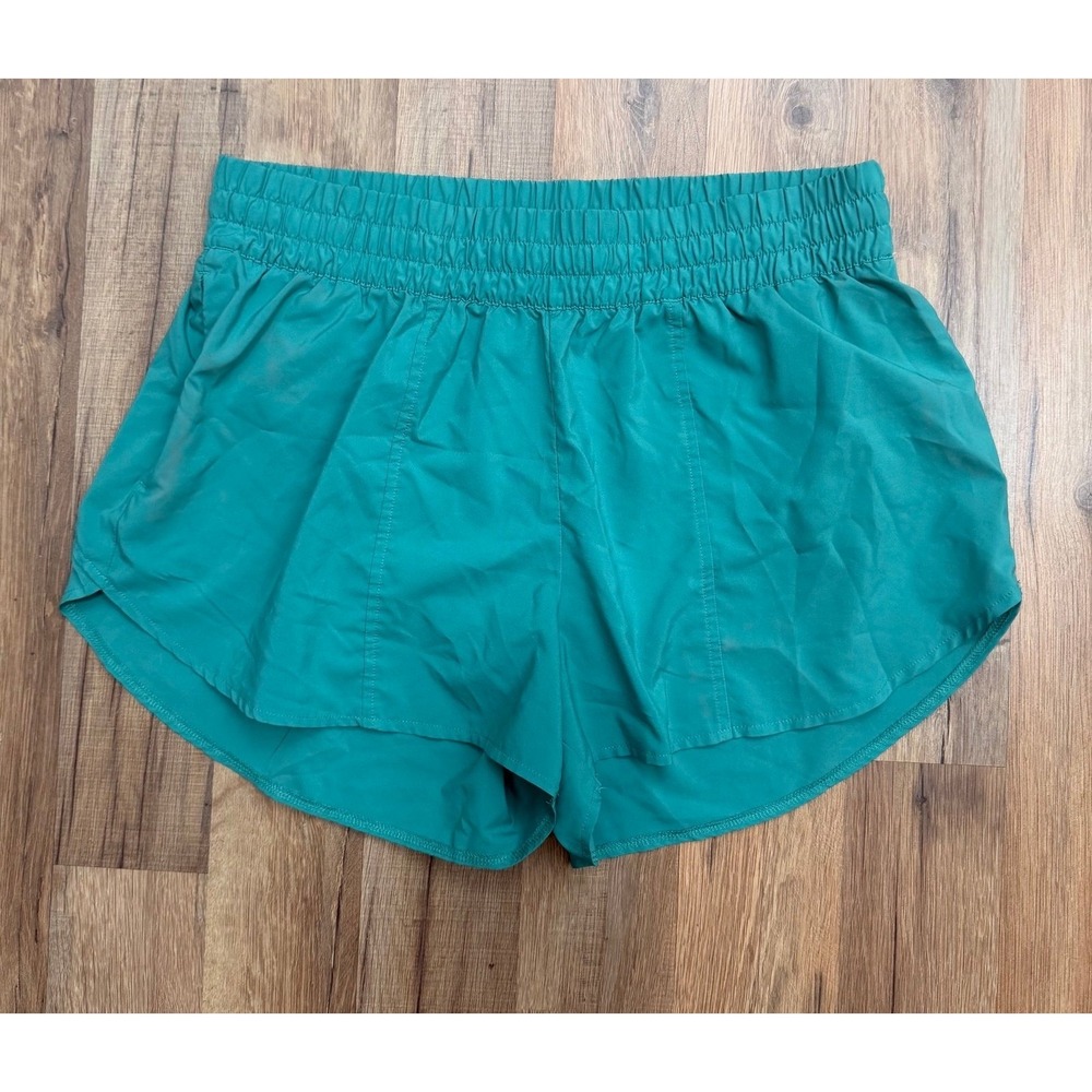 All In Motion Women's Running Athletic Shorts Green L Lined Quick Dry - Picture 2 of 6